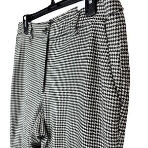 NWT White House Black Market The Slim Houndstooth Black White Pant Sz 12